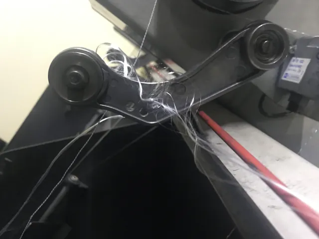 Mecanismo da máquina industrial visto de outro ângulo