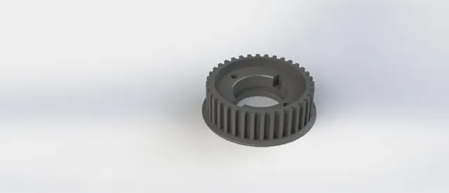 Modelo 3D de uma polia dentada